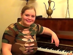 Yada has big melons and wants to show 'em today, 'cuz she is good mood. Moreover, this fatty prefers to undress and work with her vagina. Dont u miss this awesome scene