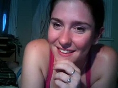 On this private sex tape, you can watch my lascivious big-boobed redhead girlfriend expose her stunning breast and shaved pussy. She didn't want to fuck in front of the cam, but at least jerked my cock.