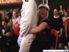 Blonde dame carrying-on with a stripper